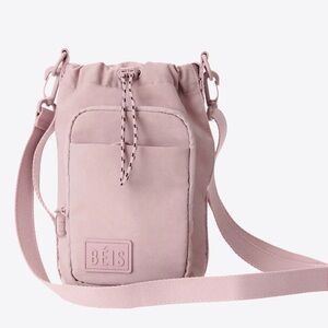 BEIS BNWT Soft Pink Water Bottle Sling Crossbody Bag